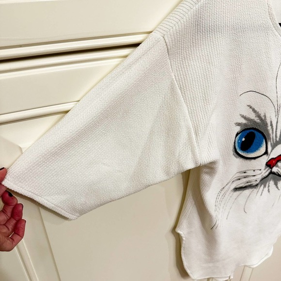 Vintage Women’s American Cat Graphic Print Tee Shirt Cotton Polyester Blend - Picture 4 of 6